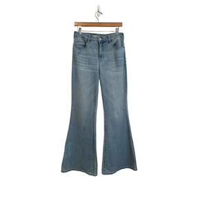 NEW Anthropologie Pilcro Flared High Waisted Light Wash Denim Boho Jeans Size 29